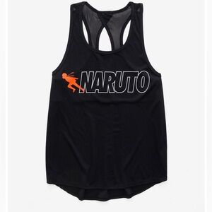 Naruto BoxLunch Exclusive Running Athletic Anime Women's Black Tank Top Small